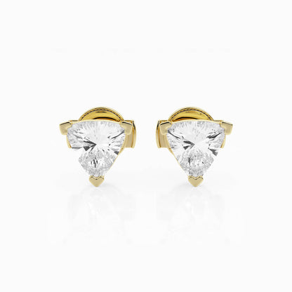 0.50 ct y 1 ct Aretes con diamante Trillion - BODHANA