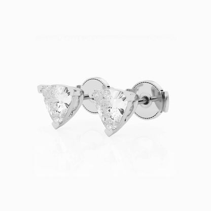 0.50 ct y 1 ct Aretes con diamante Trillion - BODHANA