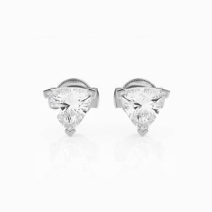 0.50 ct y 1 ct Aretes con diamante Trillion - BODHANA