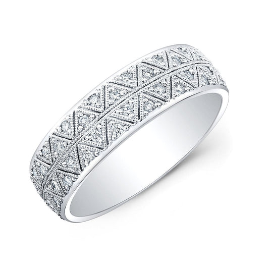 Anillo de Compromiso/Eternidad para Hombre con Diamantes de Laboratorio (0.60 Quilates)