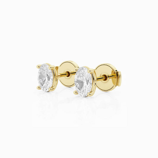 0.5 a 2.5 ct Aretes con diamante Corte Oval - BODHANA