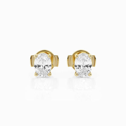 0.5 a 2.5 ct Aretes con diamante Corte Oval - BODHANA