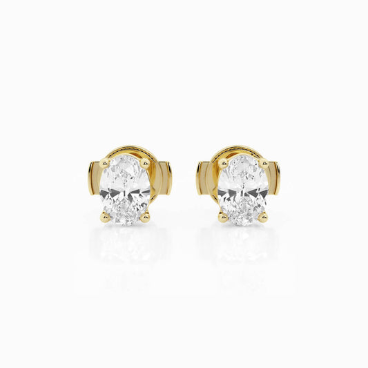 0.5 a 2.5 ct Aretes con diamante Corte Oval - BODHANA