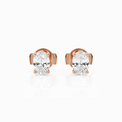 0.5 a 2.5 ct Aretes con diamante Corte Oval - BODHANA