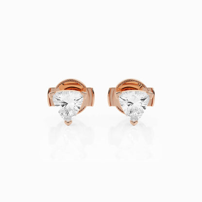 0.50 - 1 ct Aretes con diamante Trillion Oro blanco - BODHANA