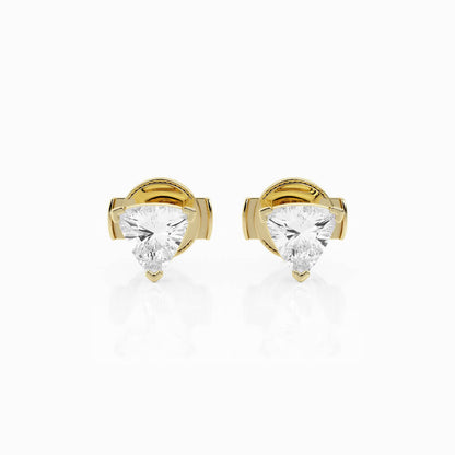 0.50 - 1 ct Aretes con diamante Trillion Oro blanco - BODHANA