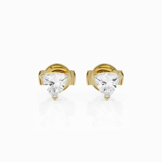 0.50 - 1 ct Aretes con diamante Trillion Oro blanco - BODHANA