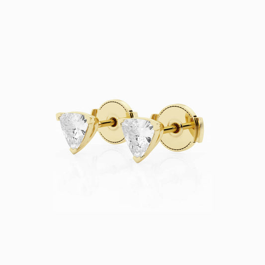 0.50 - 1 ct Aretes con diamante Trillion Oro blanco - BODHANA