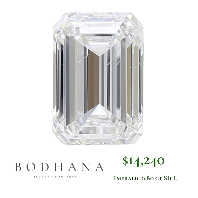 0.80 ct Diamante Lab Corte Esmeralda E SI1 - BODHANA