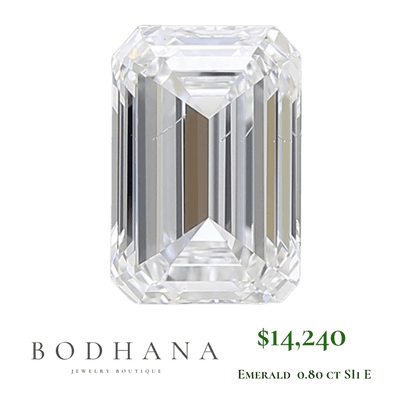 0.80 ct Diamante Lab Corte Esmeralda E SI1 - BODHANA