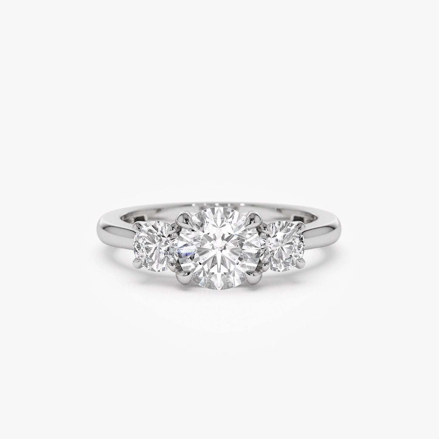 1.50 ct Anillo de compromiso con diamante corte redondo oro de 14k - BODHANA