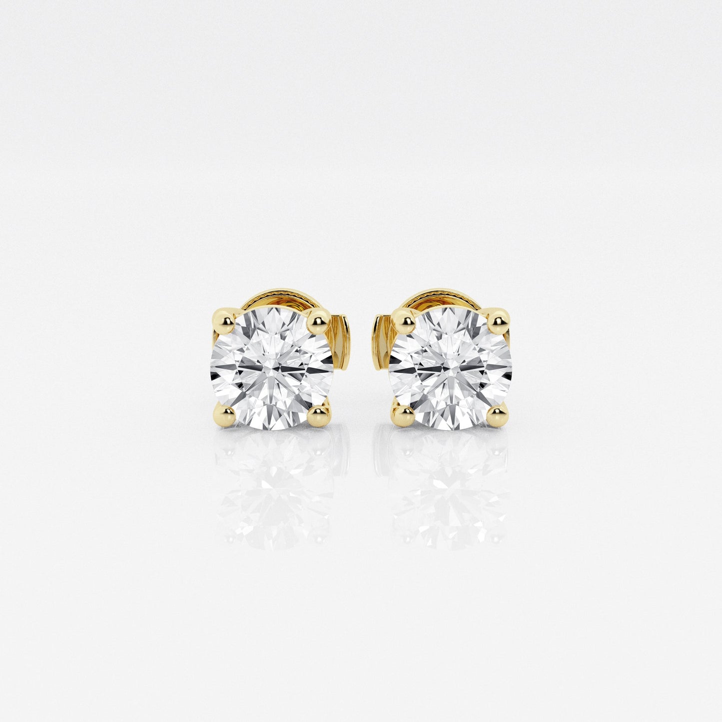 1 a 2.5 ct Aretes con diamante Redondo - BODHANA