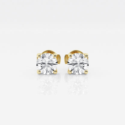 1 a 2.5 ct Aretes con diamante Redondo - BODHANA