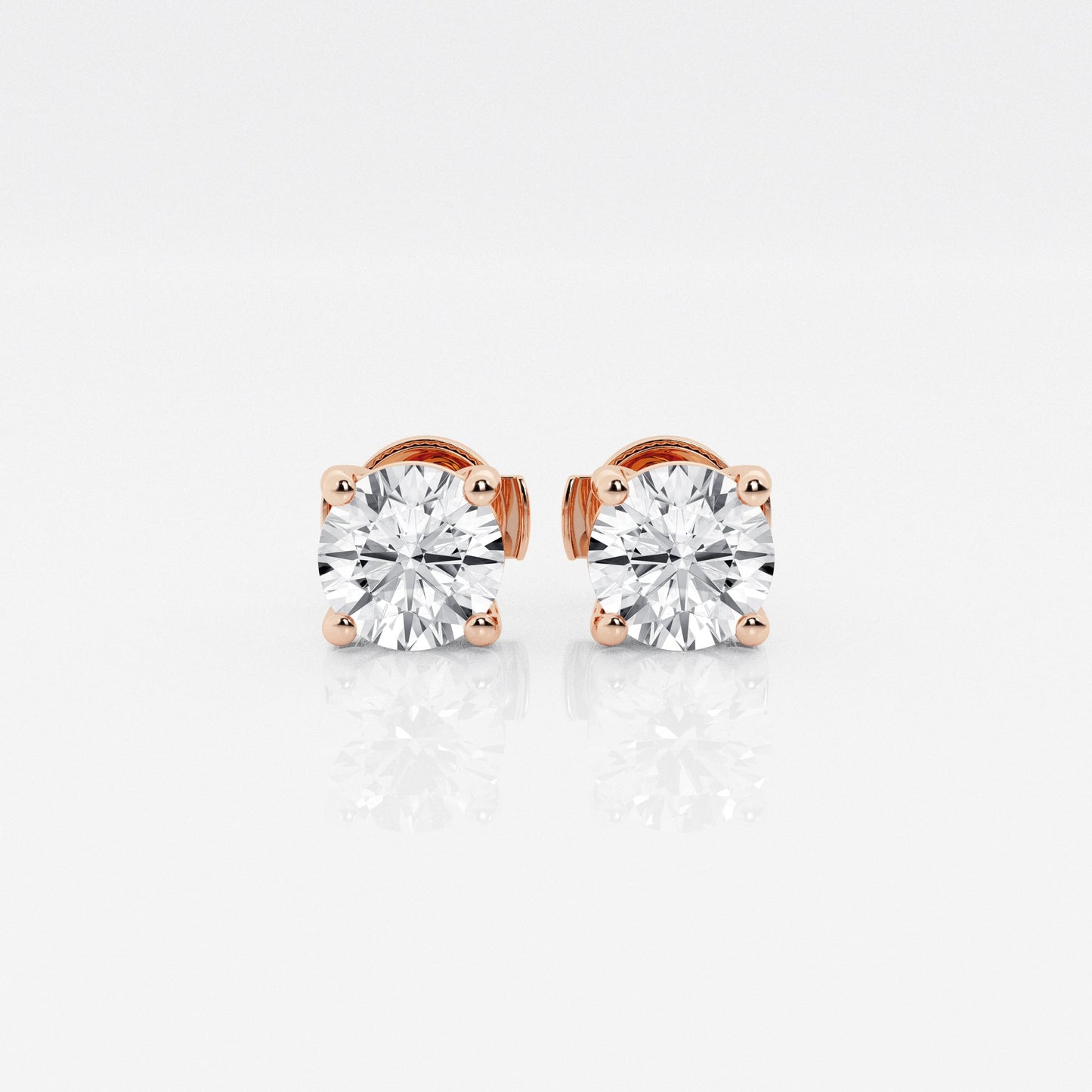 1 a 2.5 ct Aretes con diamante Redondo - BODHANA