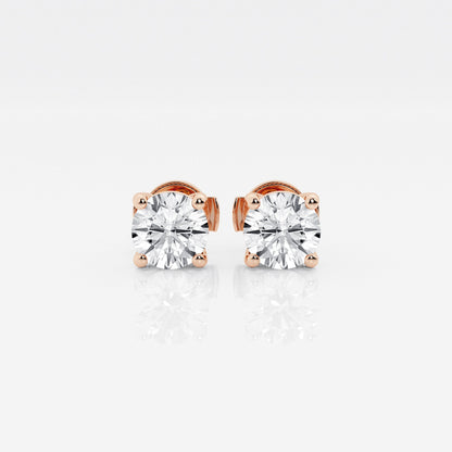 1 a 2.5 ct Aretes con diamante Redondo - BODHANA