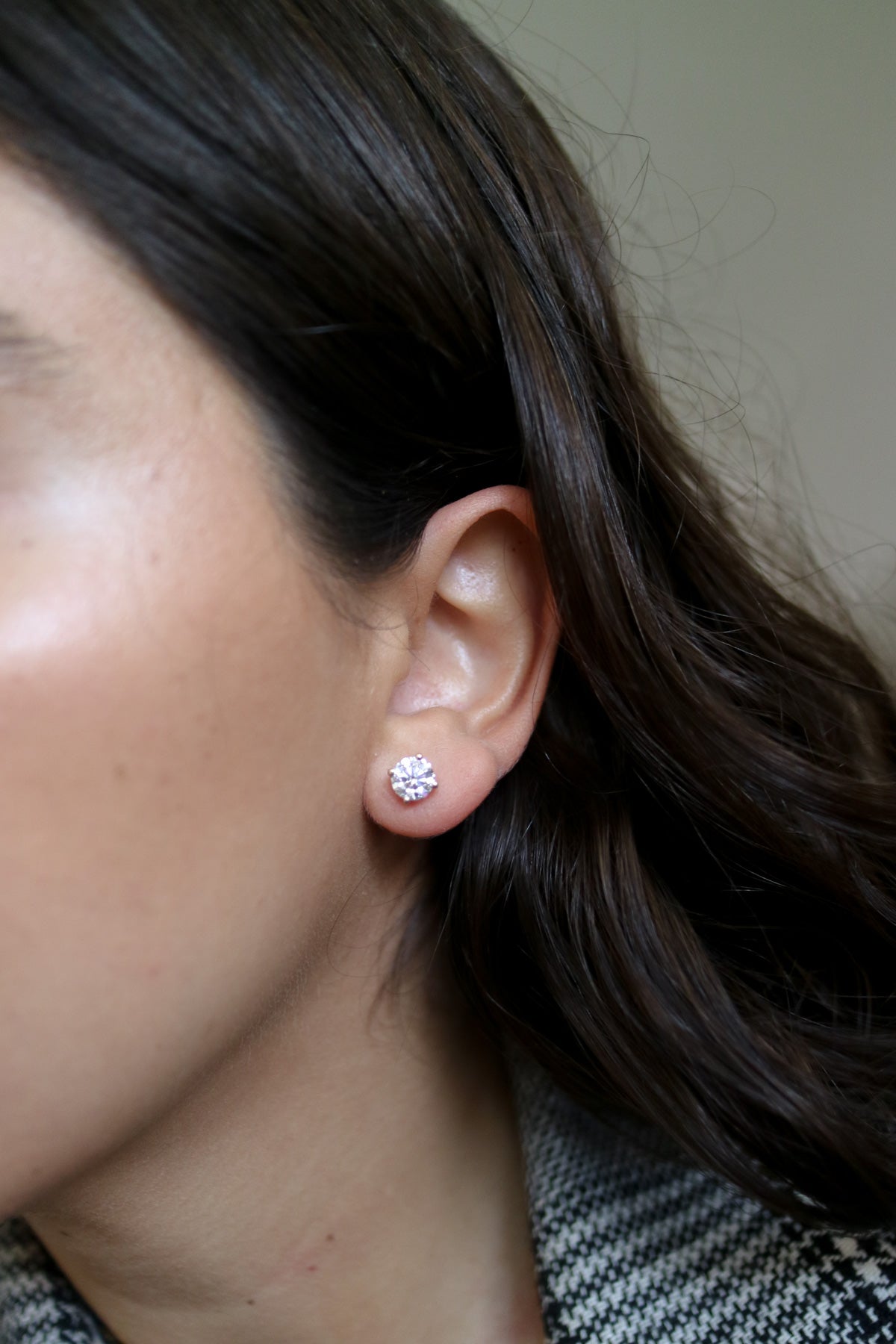 1 a 2.5 ct Aretes con diamante Redondo - BODHANA