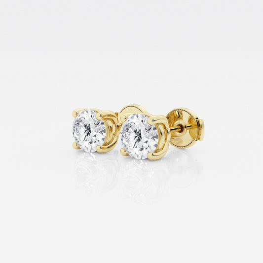 1 a 2.5 ct Aretes con diamante Redondo - BODHANA