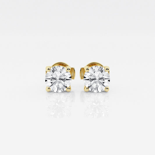 1 a 2.5 ct Aretes con diamante Redondo - BODHANA
