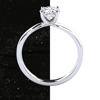 1 ct Anillo de compromiso con diamante redondo oro 14K - BODHANA