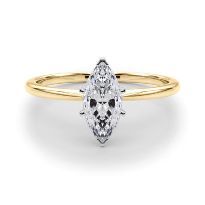 1 ct Anillo de compromiso con diamante Corte Marquise Oro de 14k - BODHANA