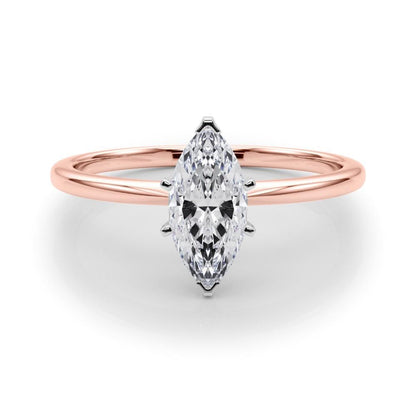 1 ct Anillo de compromiso con diamante Corte Marquise Oro de 14k - BODHANA