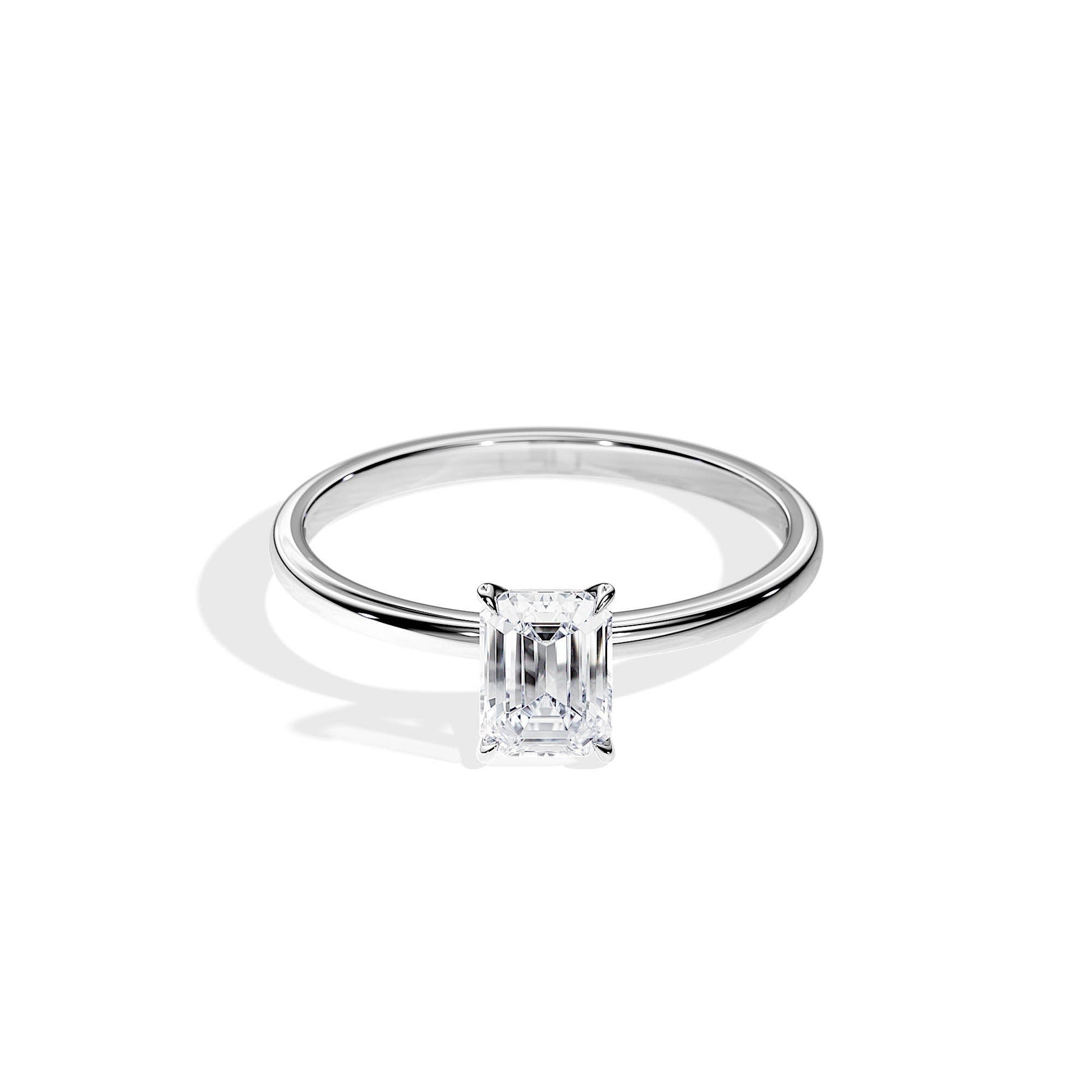 1 ct Anillo de compromiso con diamante Esmeralda Oro 14 K - BODHANA