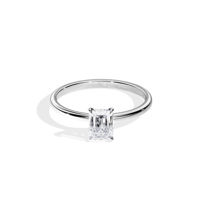1 ct Anillo de compromiso con diamante Esmeralda Oro 14 K - BODHANA