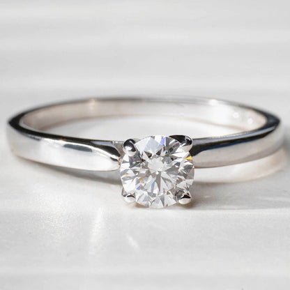 1 ct anillo de compromiso solitario catedral en plata fina 925 con Diamante de Laboratorio - BODHANA