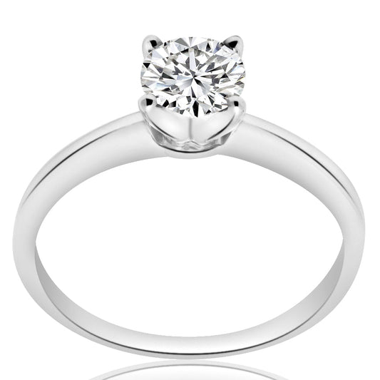 1 ct anillo de compromiso solitario en plata fina 925 con Diamante de Laboratorio - BODHANA