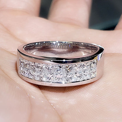 Anillo de Compromiso para Hombre con Diamantes de Laboratorio – 2.35 Quilates Corte Princesa