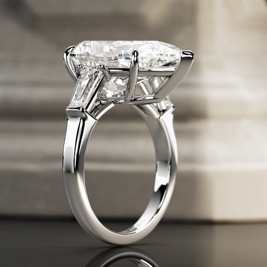 10 ct Anillo de compromiso con diamante corte pera - BODHANA