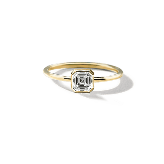 1.00 ct Anillo de compromiso con diamante Redondo Oro blanco - BODHANA