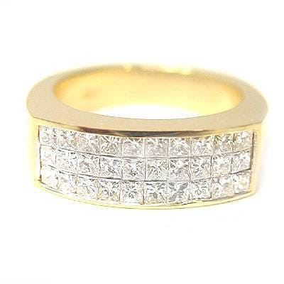 Anillo de Diamante para Hombre de Corte Princesa de 1.80 quilates. con Diamantes de laboratorio