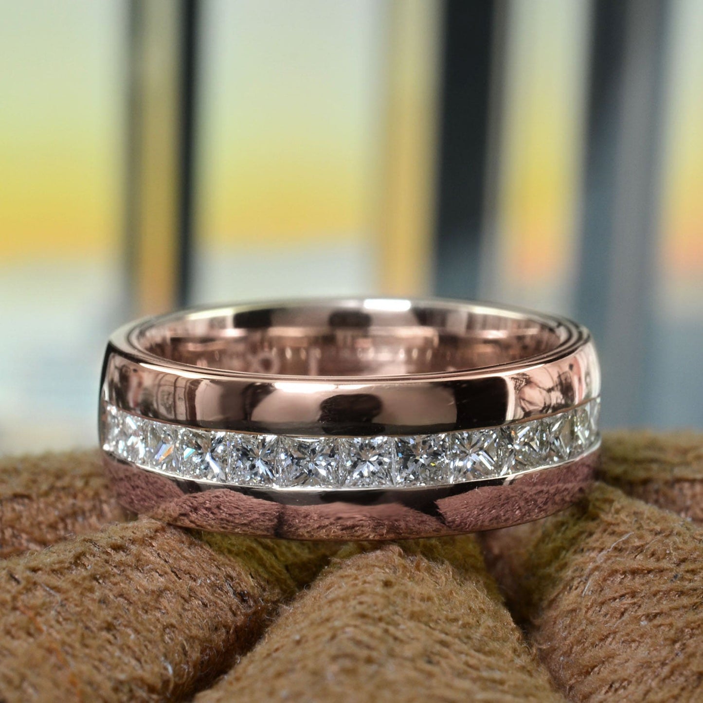 Anillo de Compromiso Hombre Diamante Princesa Laboratorio 1.60 Quilates