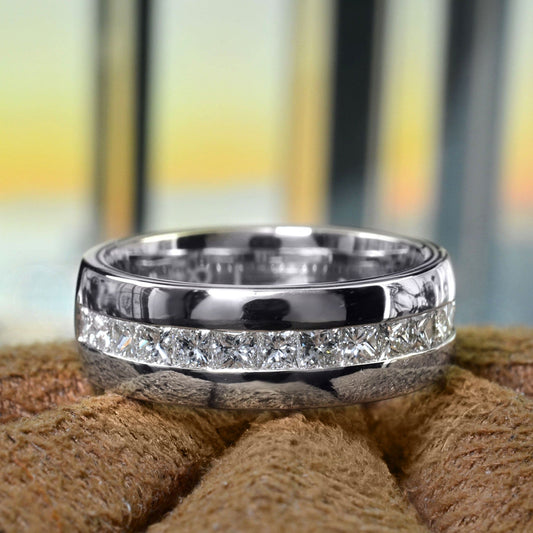 Anillo de Compromiso Hombre Diamante Princesa Laboratorio 1.60 Quilates
