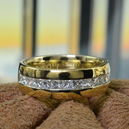 Anillo de Compromiso Hombre Diamante Princesa Laboratorio 1.60 Quilates