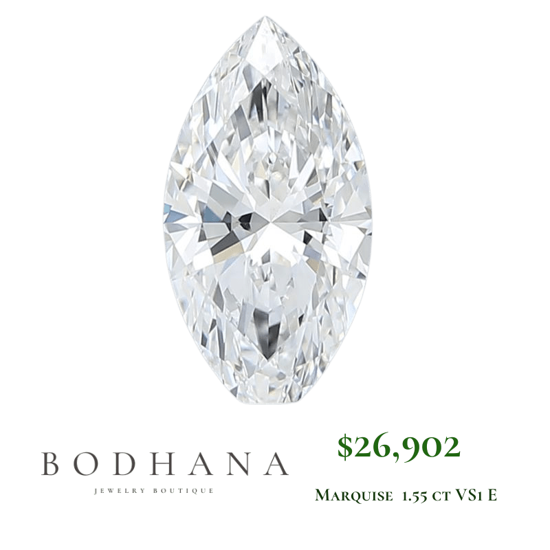 1.55 ct Diamante Lab Marquise VS1 E - bodhana
