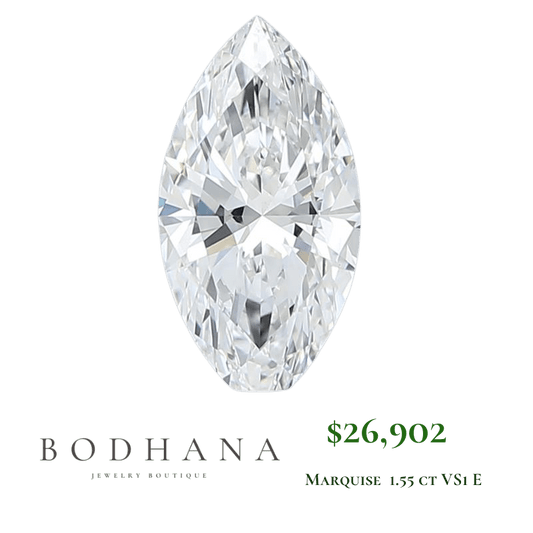 1.55 ct Diamante Lab Marquise VS1 E - bodhana