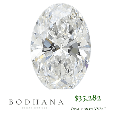 2.08 ct Diamante Lab Corte Oval VVS2 F - BODHANA