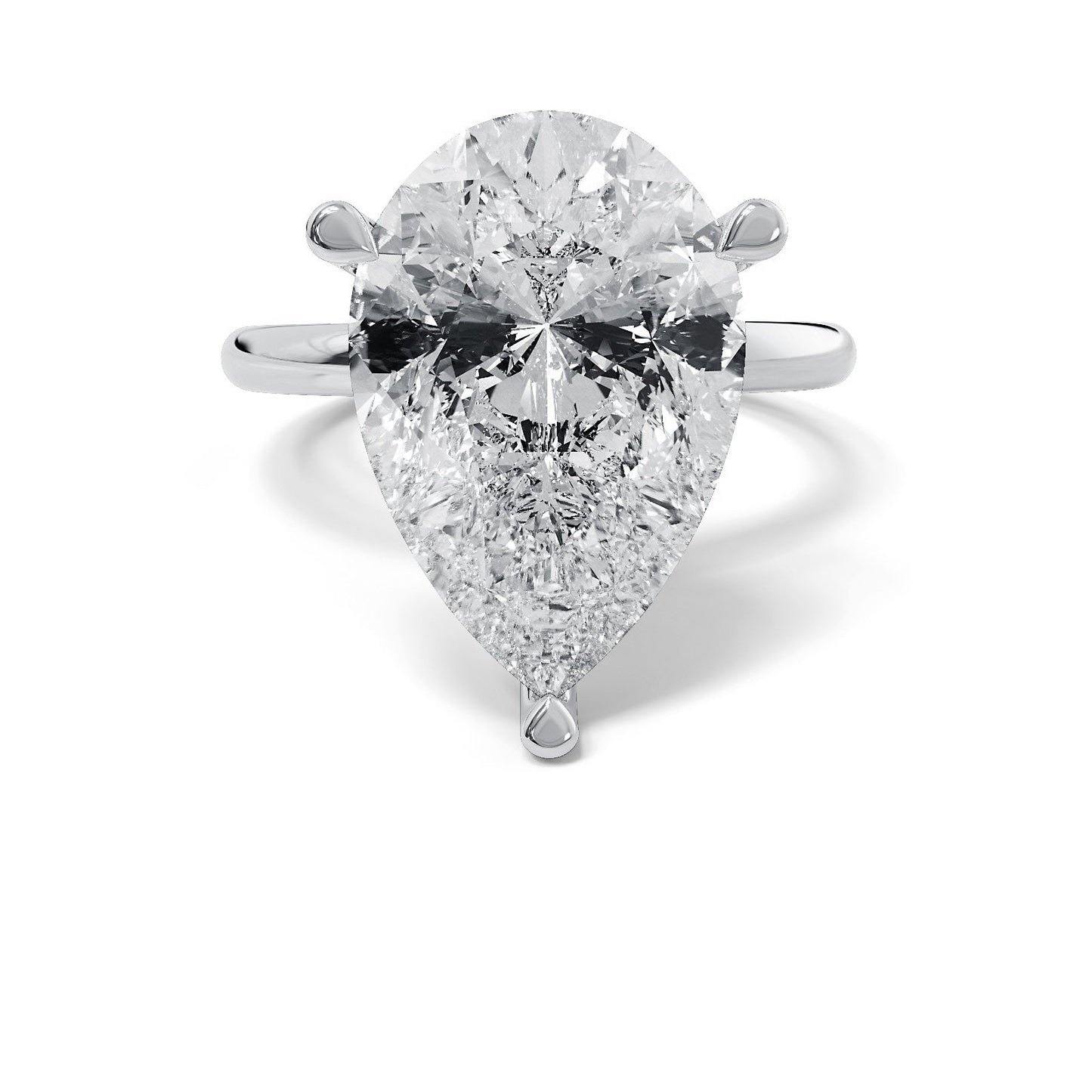 2 ct Anillo de compromiso con diamante Corte pera Oro 14k - BODHANA