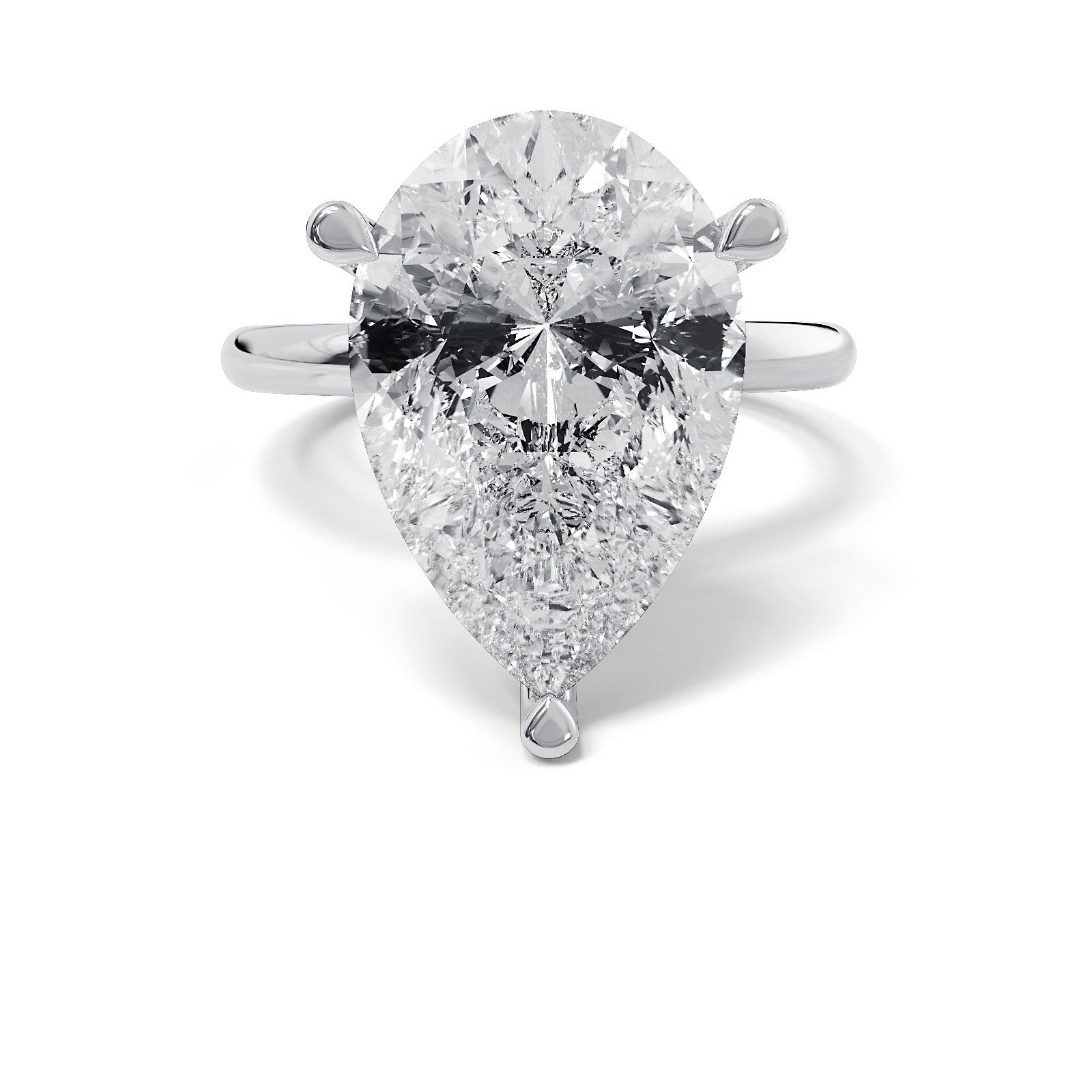 2 ct Anillo de compromiso con diamante Corte pera Oro 14k - BODHANA