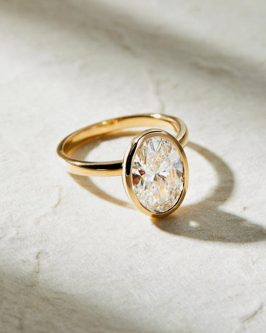 2.00 ct Anillo de compromiso con diamante Redondo Oro 14k - BODHANA