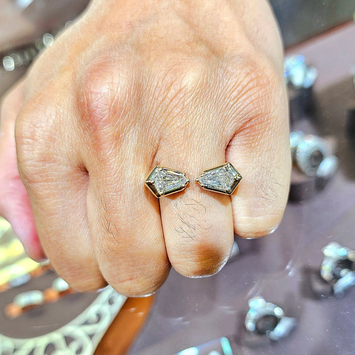 Anillo Compromiso Hombre Diamante Laboratorio Cometa 1.40 Quilates