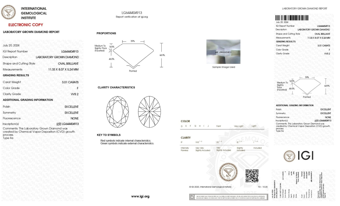 3.01 ct Diamante Lab Corte Oval VVS2 F - BODHANA