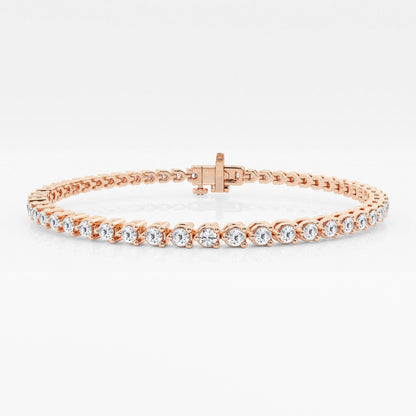 3 - 5 ct Pulsera Tenis con diamantes redondo Oro 14 Kilates - BODHANA