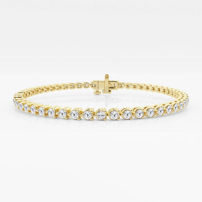 3 - 5 ct Pulsera Tenis con diamantes redondo Oro 14 Kilates - BODHANA
