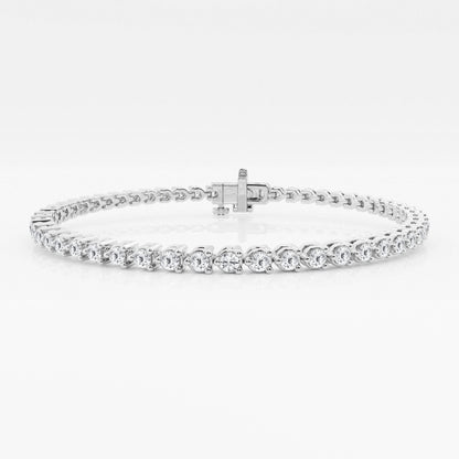 3 - 5 ct Pulsera Tenis con diamantes redondo Oro 14 Kilates - BODHANA
