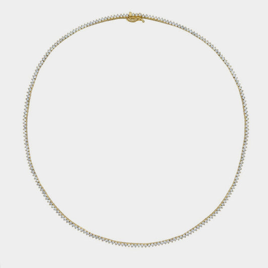 4.60 ct Cadena tipo tenis en oro de 14 Kilates y Diamantes Lab - BODHANA