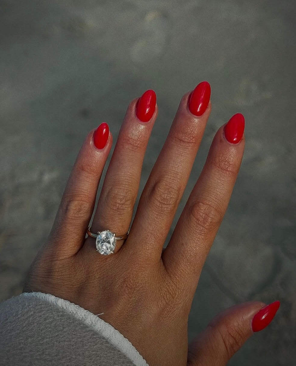 4 ct Anillo de compromiso con diamante Cojín Oro 14k