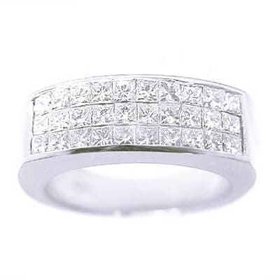 Anillo de Diamante para Hombre de Corte Princesa de 1.80 quilates. con Diamantes de laboratorio